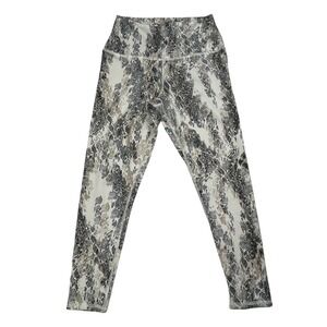 Evolution and Creation Brianna Legging Brown Snakeskin Print High Rise Womens M